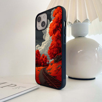 Red Haunted Way Glass Case