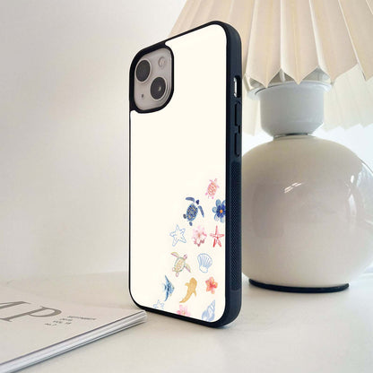 Tropical Ocean Treasures Glass Case