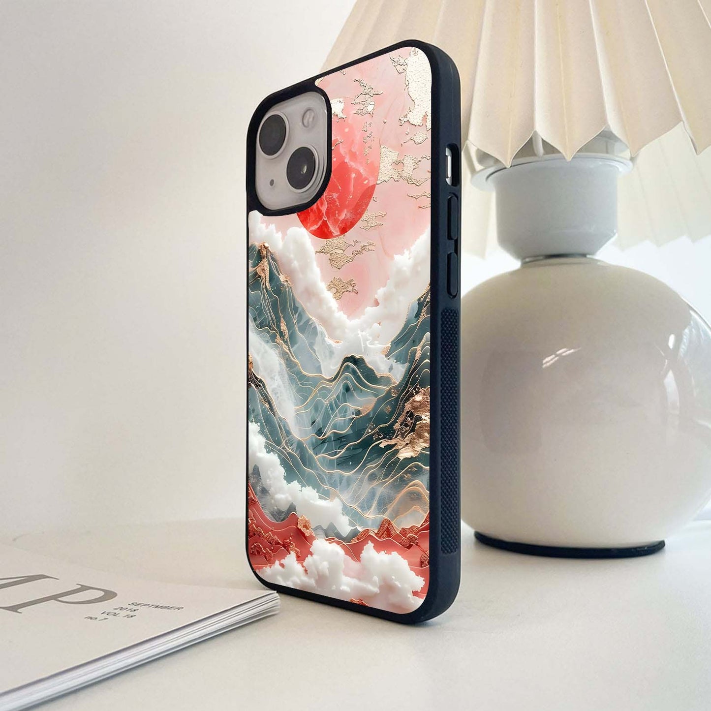 Waving Greenery Scenery Glass Case