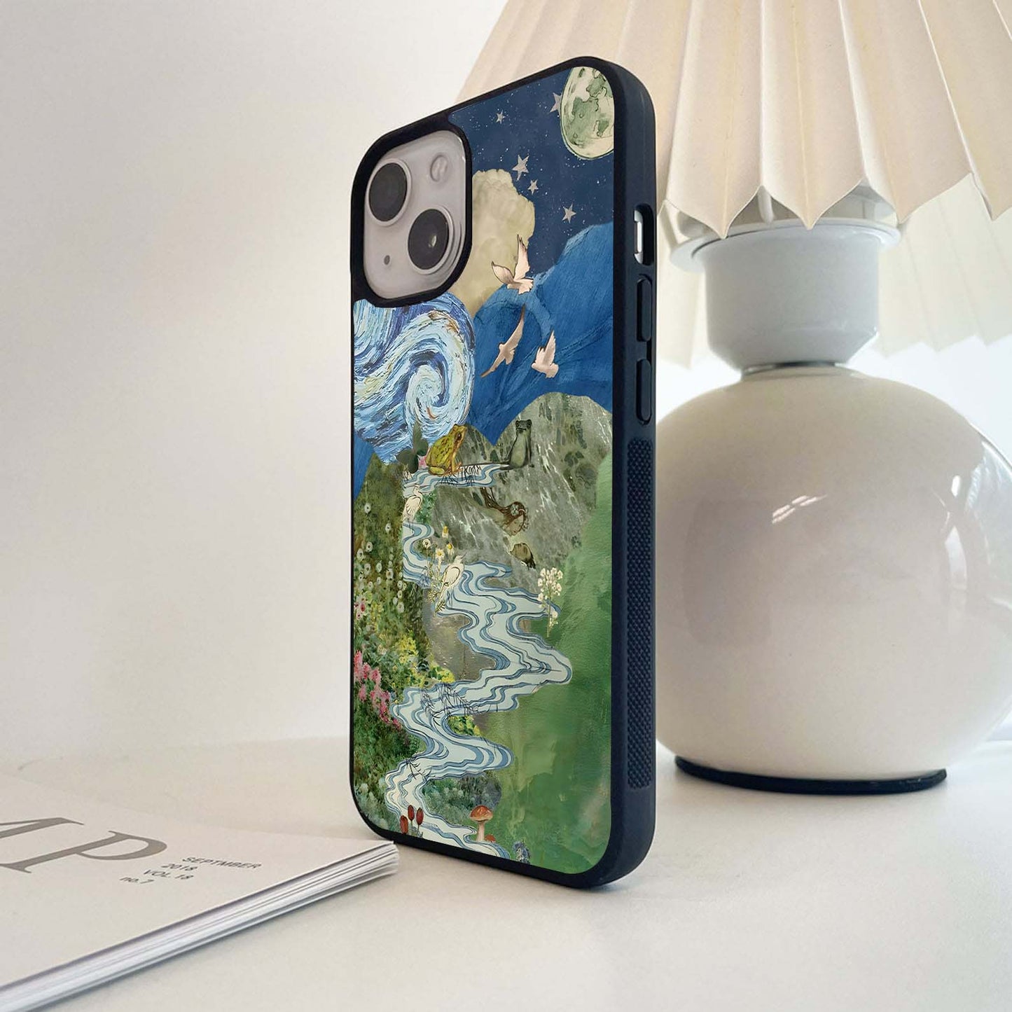 Pastel Petal Sky Glass Case