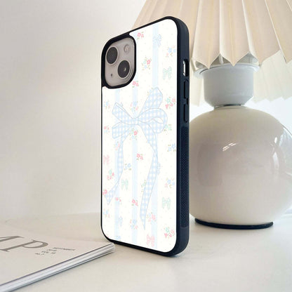 Watercolor Textures Bow Glass Case