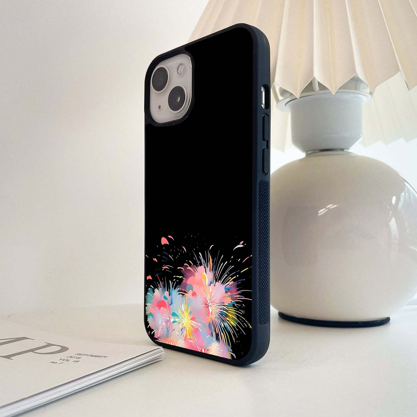 Color Burst Fireworks Glass Case