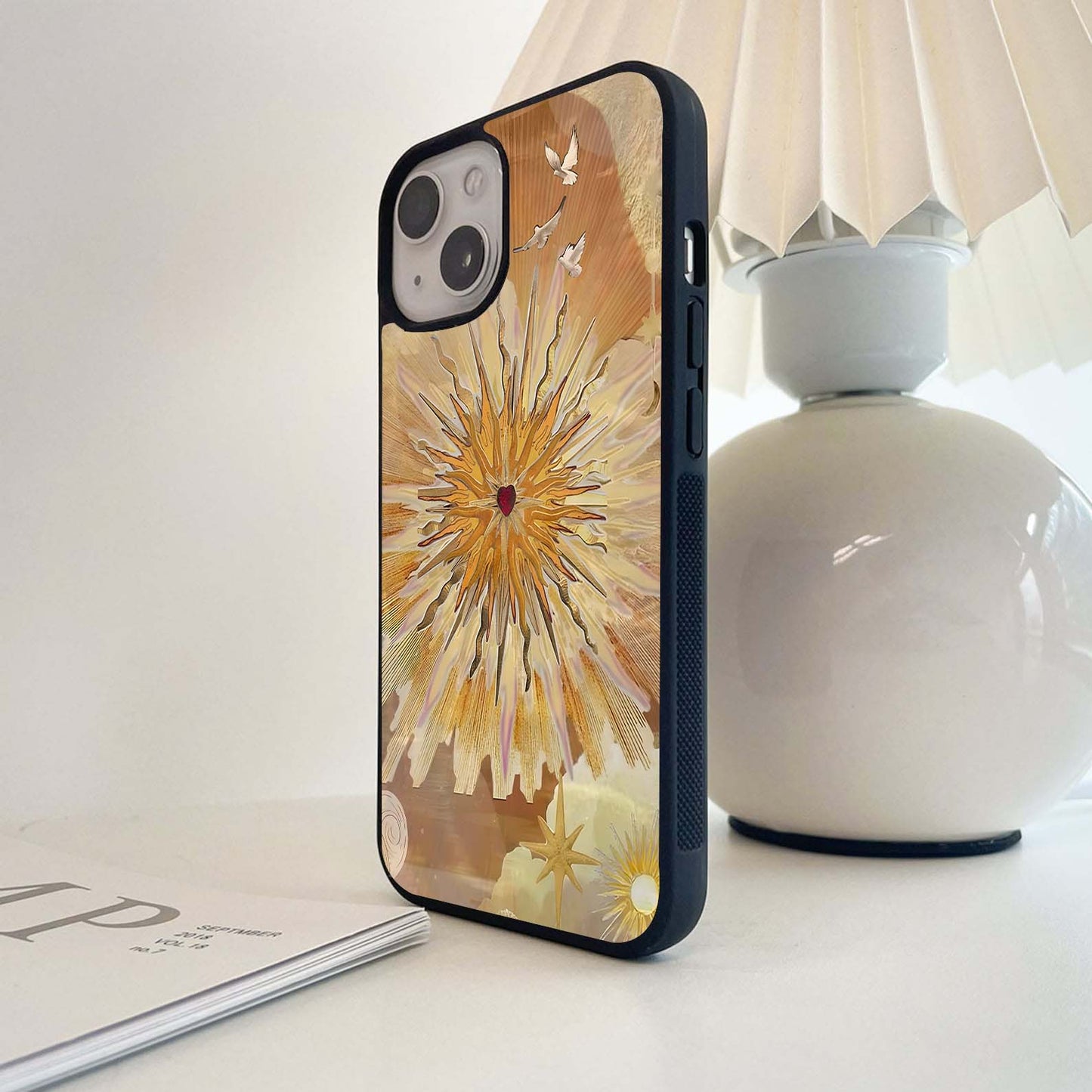 Peachy Silk Flow Glass Case