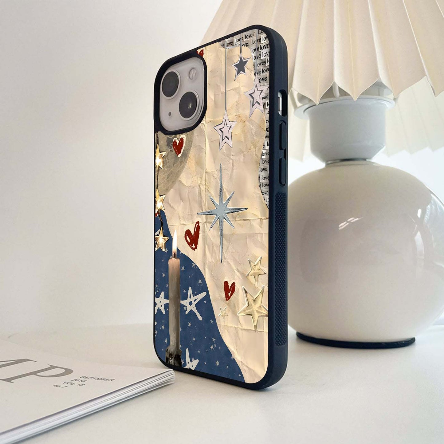 Aesthetic Glocy Newspaper Glass Case