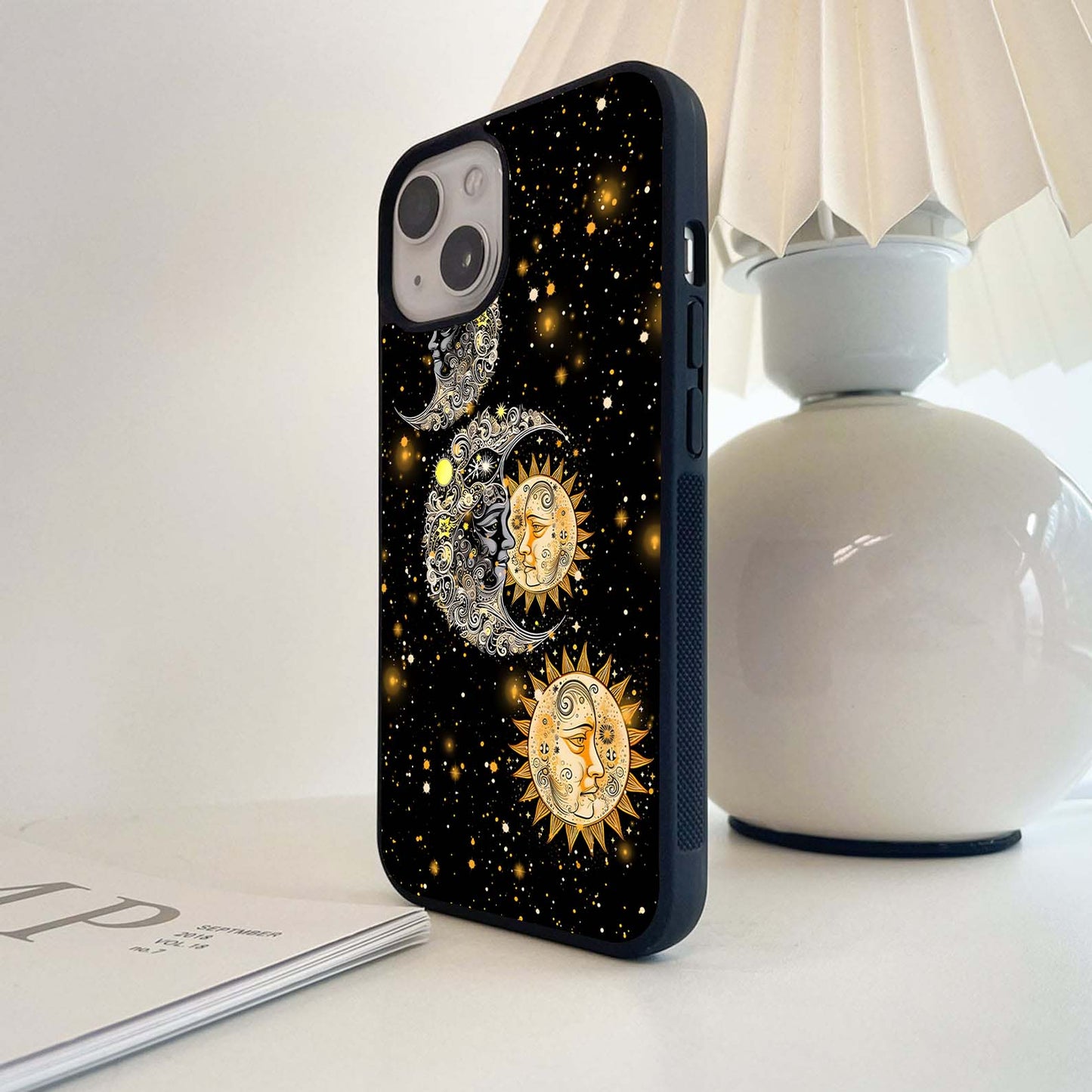Dark Boho Moon Glass Case