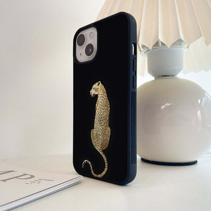 Regal Leopard Glass Case
