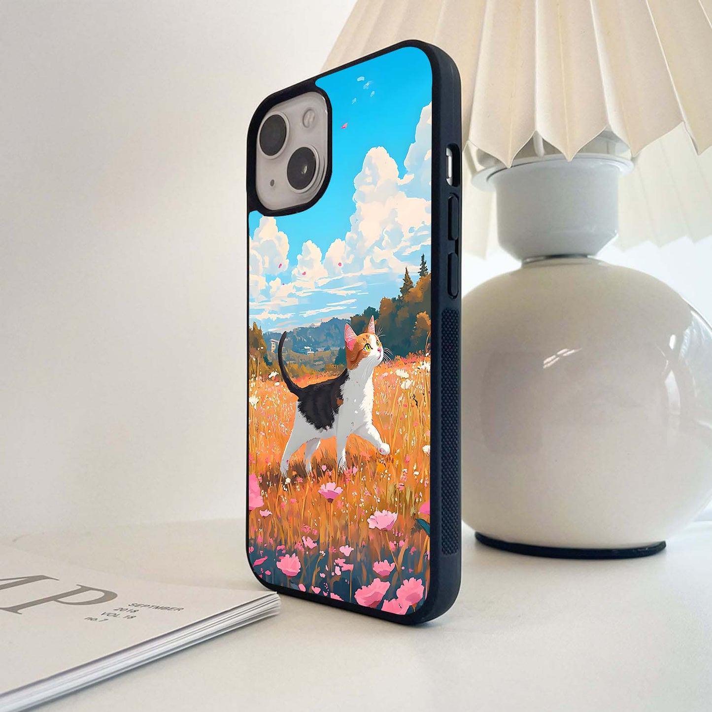 Walking Cat Glass Case