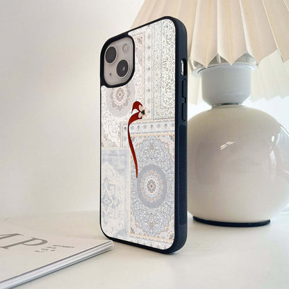 White Aesthetic Bow Glass Case