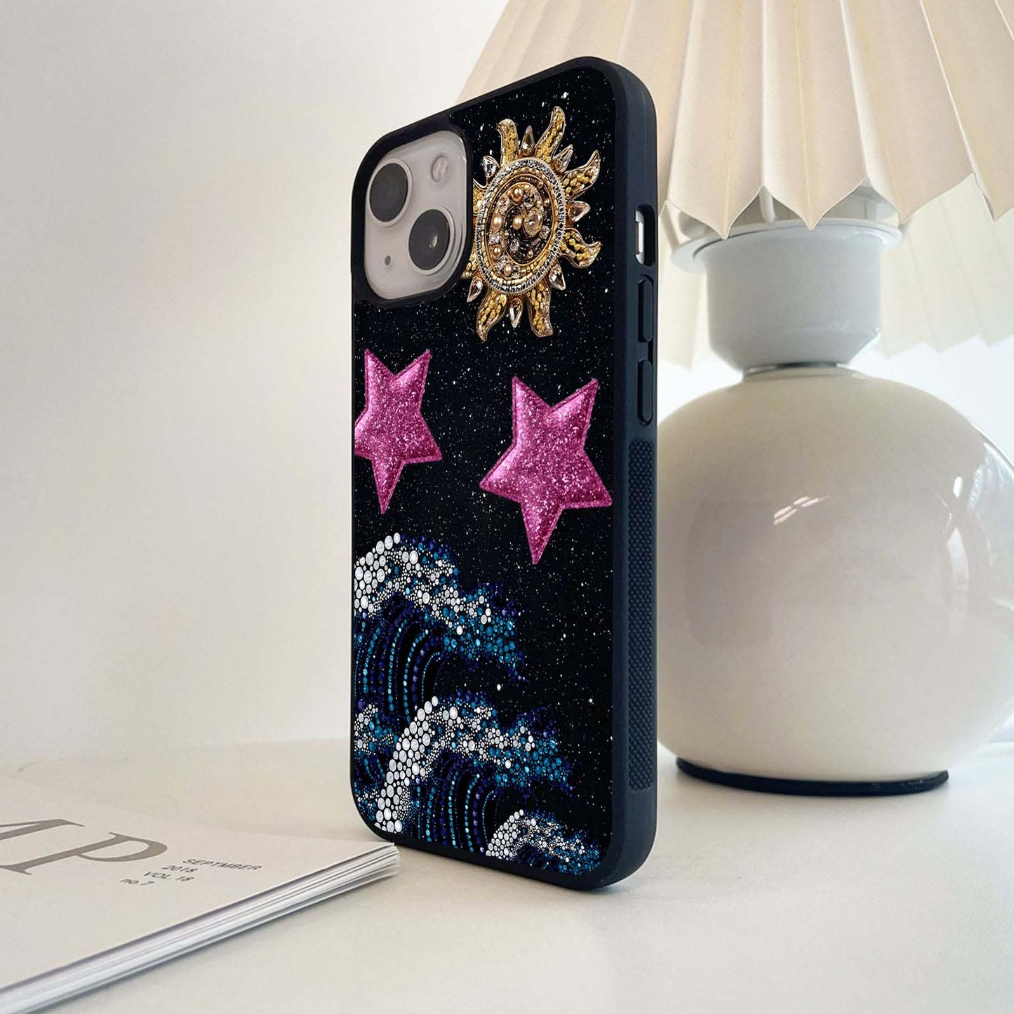 Stardust Wave Glitz Glass Case