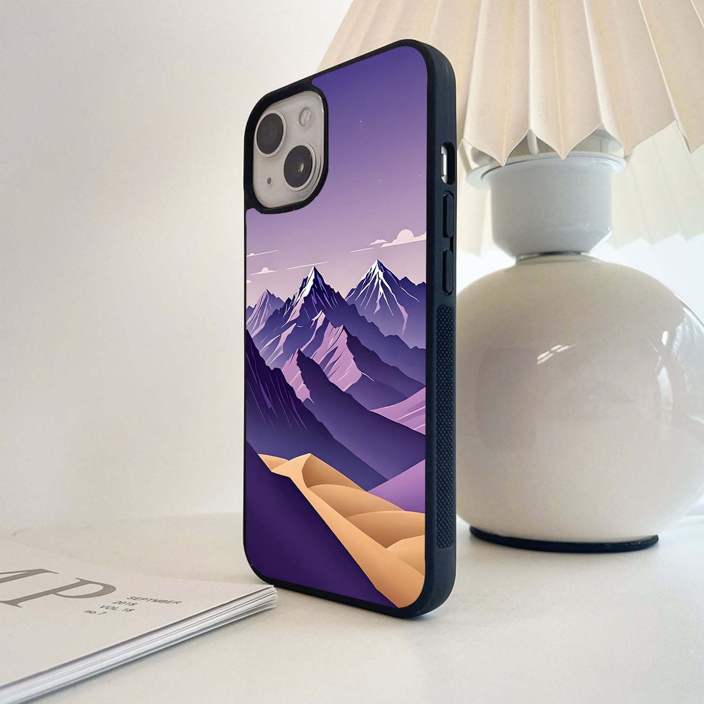 Geomatric Purple Glass Case