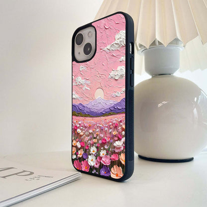 Pink Pastel Groovy Art Glass Case