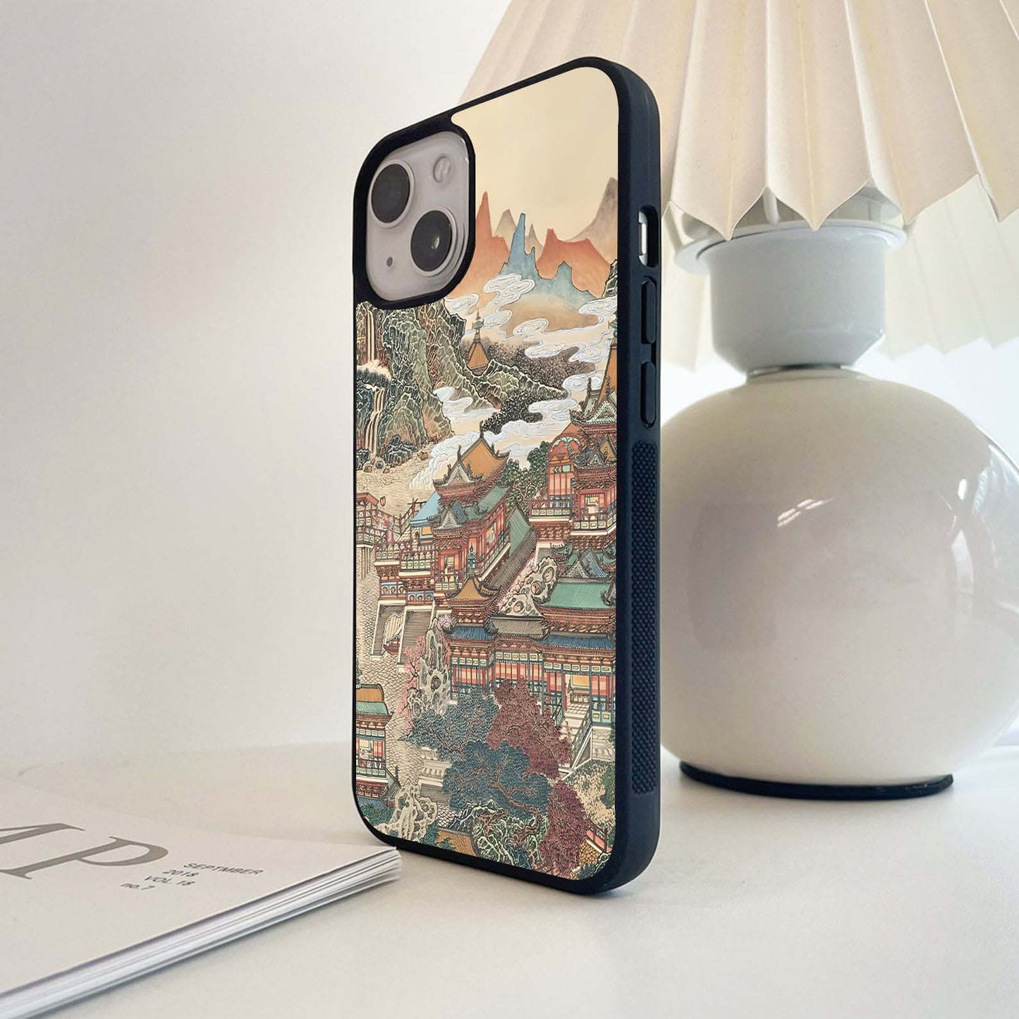 Tropical House Pattern Glass Case