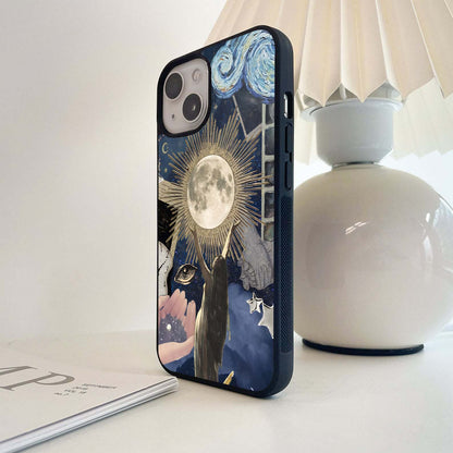 Space Moon Lover Glass Case