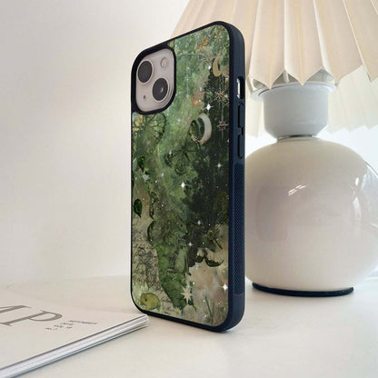 Aesthetic Green Mirage Glass Case
