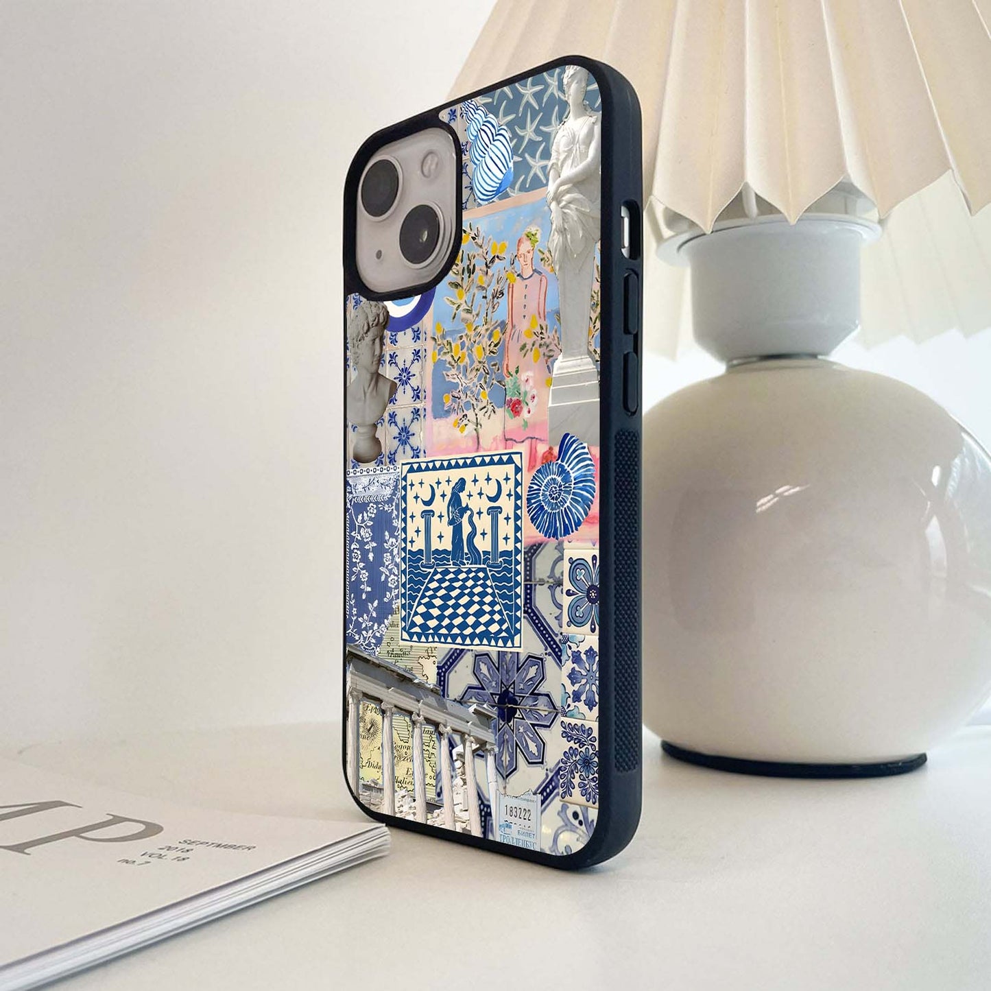 Aesthetic Evil Eye Scenery Glass Case