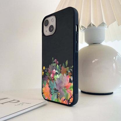 Watercolor Flame Petals Glass Case