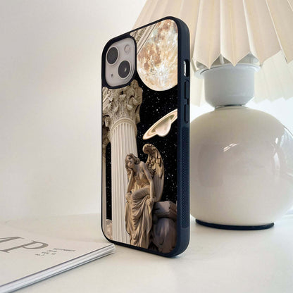 Moon Night Greece Glass Case