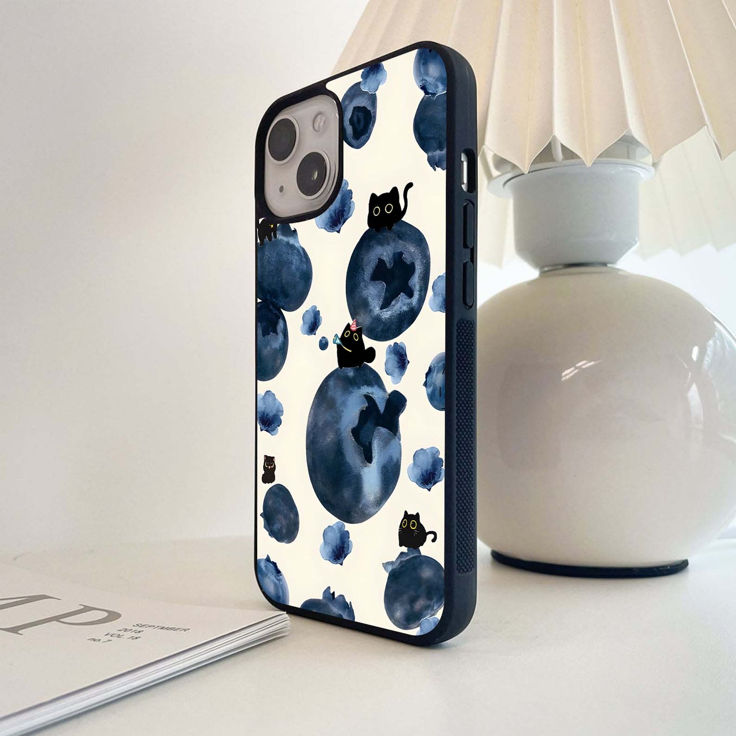 Blueberry Cats Dream Glass Case