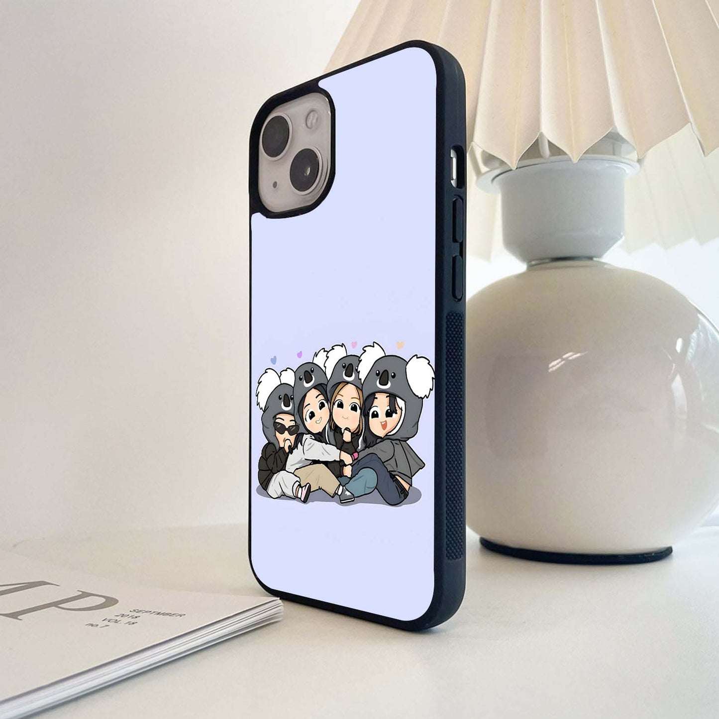 Lavender Background With BFF Glass Case