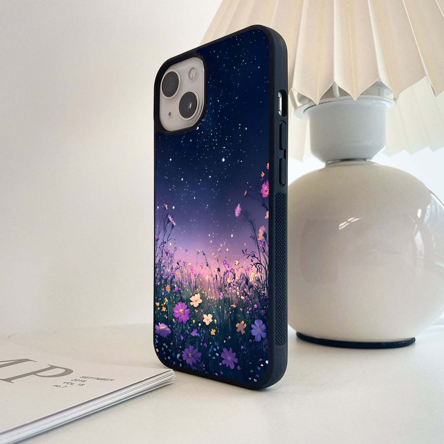 Whimsical Wildflowers Glass Case