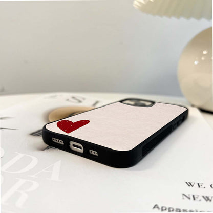 Soft Wave Heart Glass Case