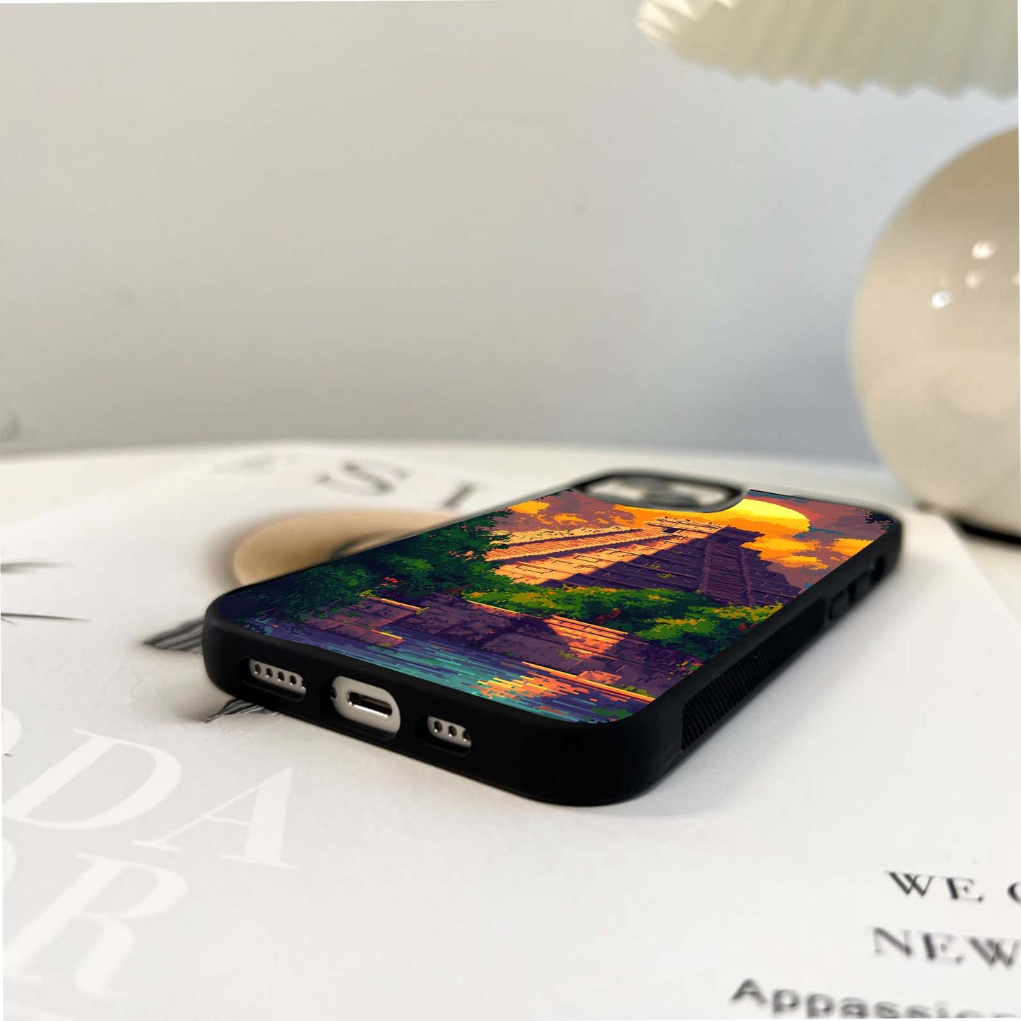 Pixel Sun Temple Glass Case