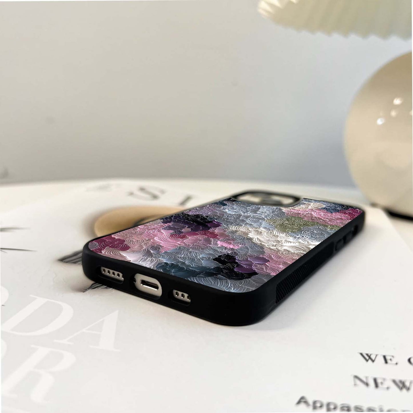 Whipped Paint Swirl Glass Case