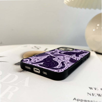 Witchy Cats and Magic Elements Glass Case