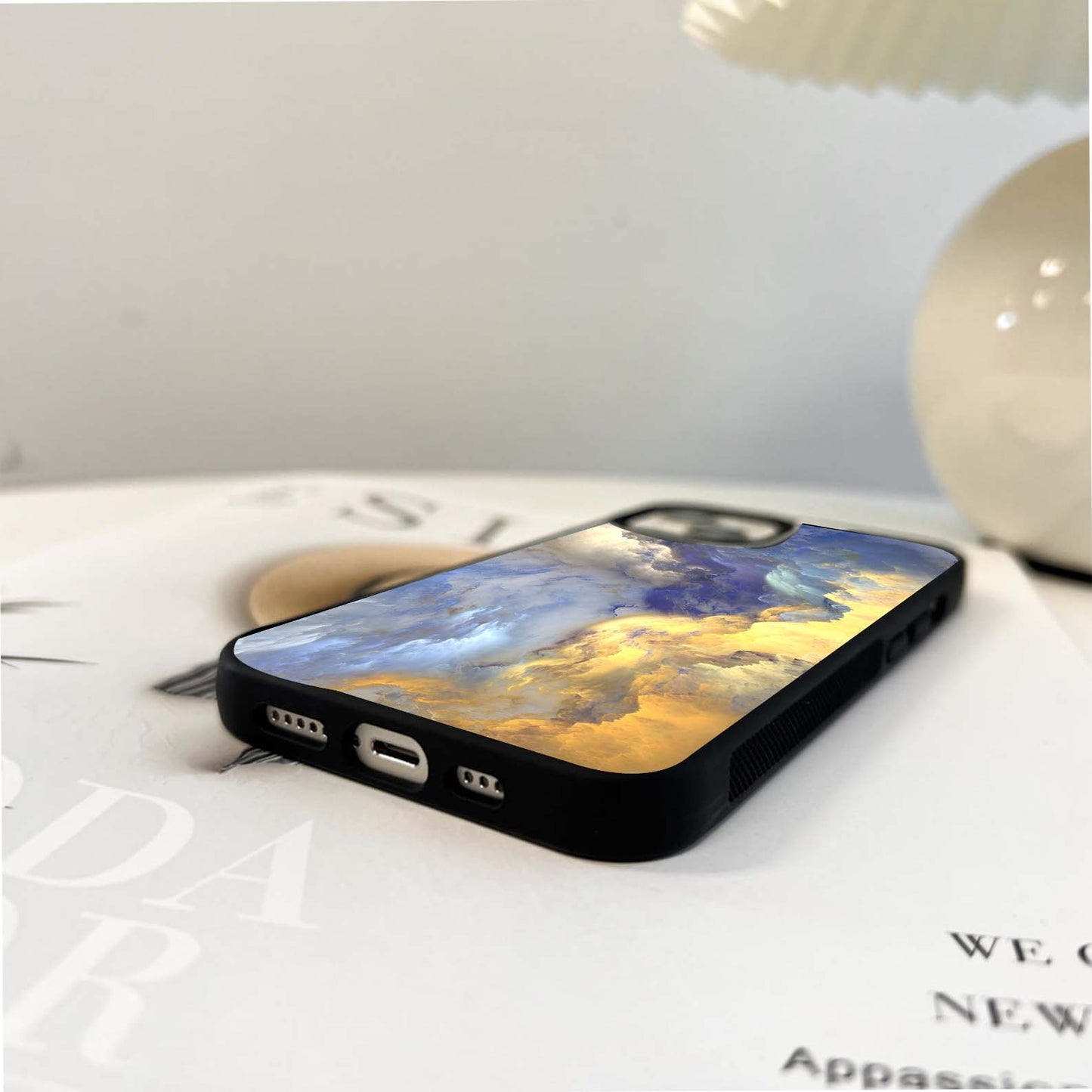 Violet Lotus Glow Glass Case