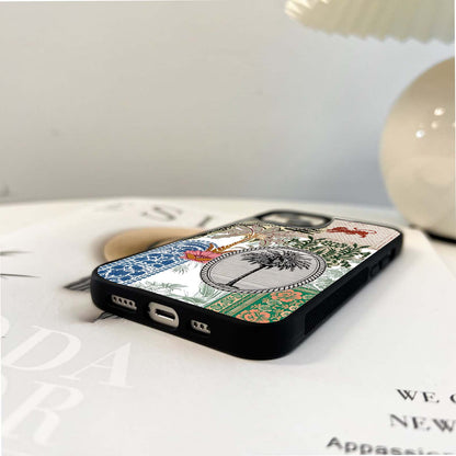 Aesthetic Tropical Tapestry Glass Case