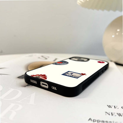 Classic Red Gingham Checks Glass Case