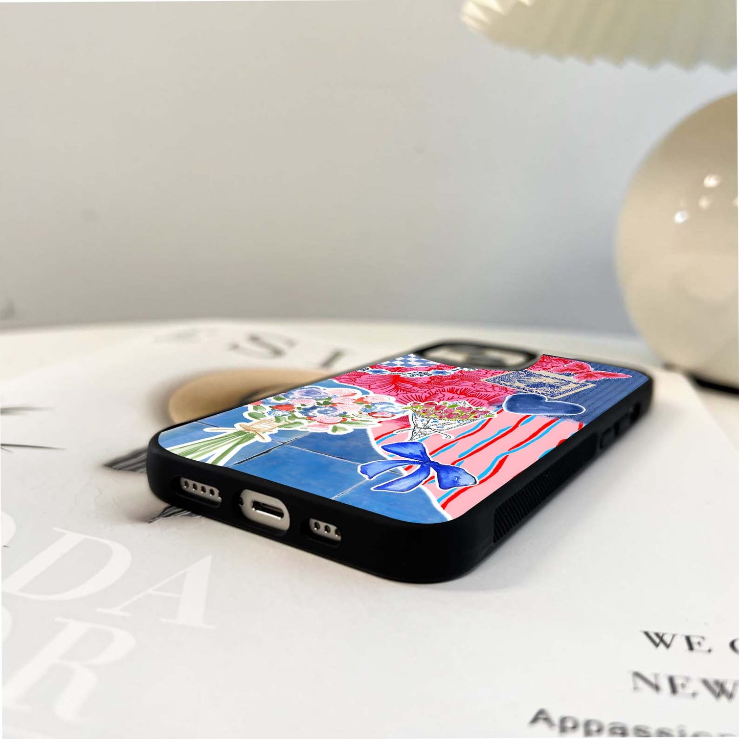 Eclectic Bloom Collage Glass Case