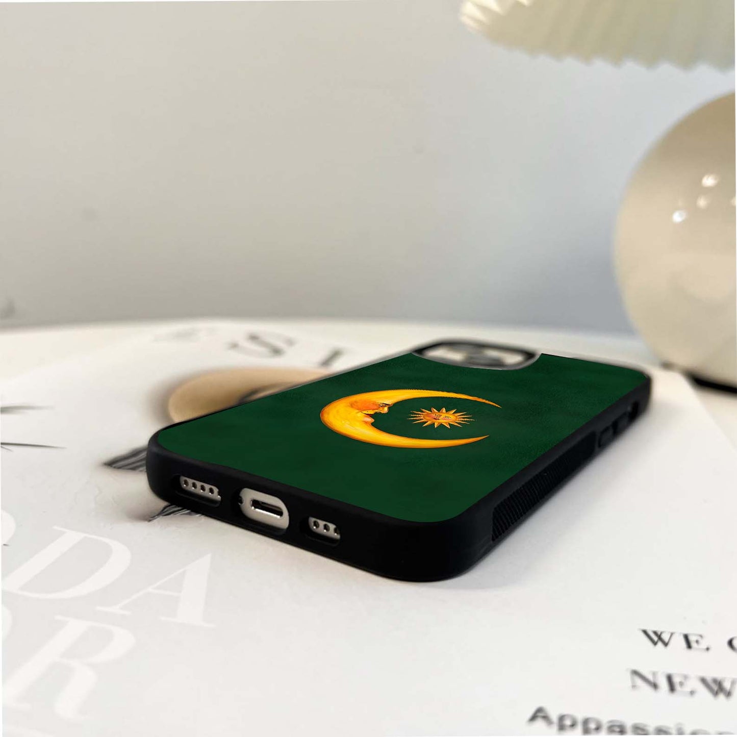 Midnight Floral Swirl Glass Case