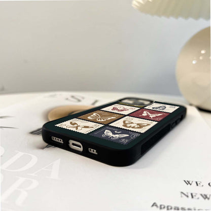 Butterfly Stamps Glass Case