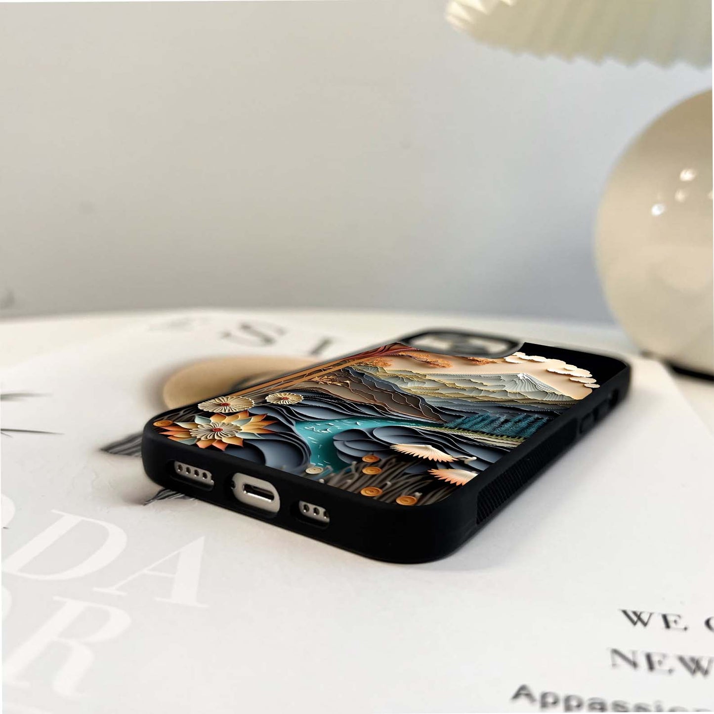 Layered Nature Escape Glass Case