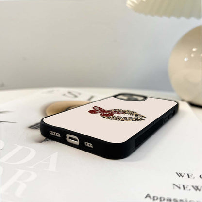 Lips With Butterfly Glass Case