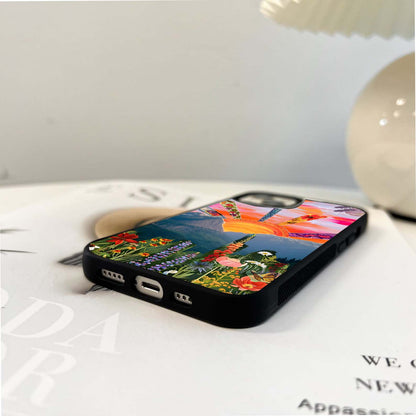 Painted Sunrise Valley Glass Case