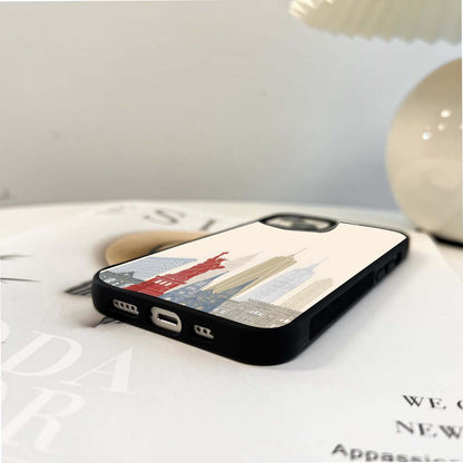 New York City skyline Glass Case