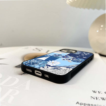 Ocean Patch Collage Glass Case