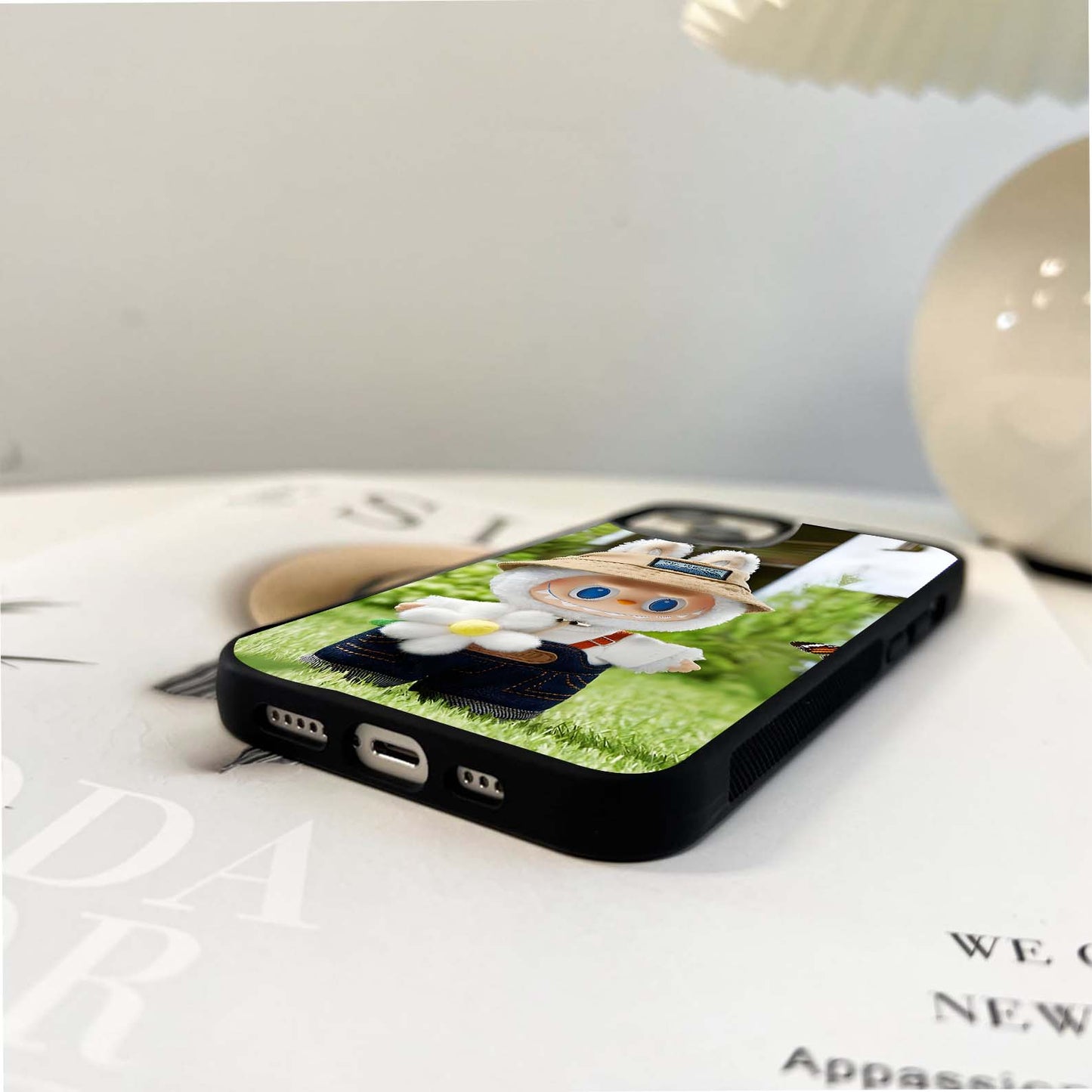 Hat Labubu Glass Case