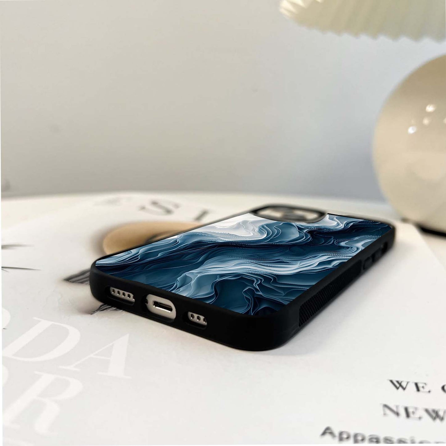 Ethereal Paper Marble Glass Case