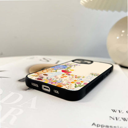 Aesthetic Retro Bloom Board Glass Case