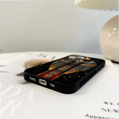 Owl Falcon Temple Glass Case