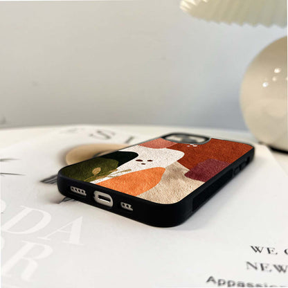 Earthy Abstract Art Glass Case