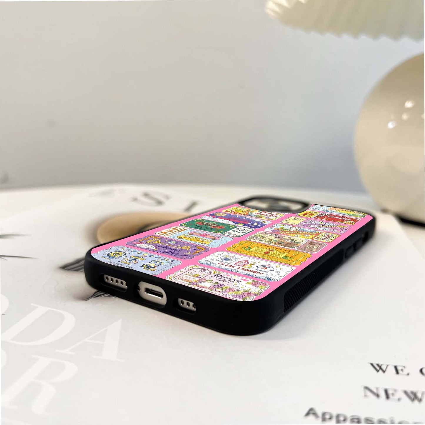 Stamp Pattern Glass Case