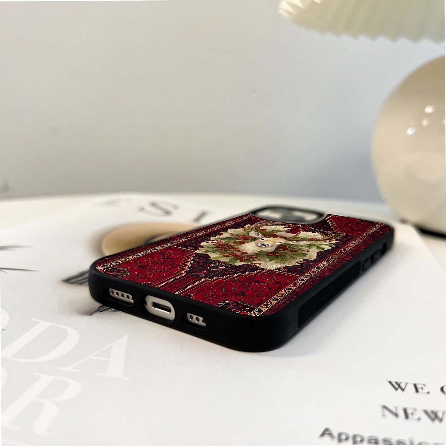 Cheery Deer Glass Case