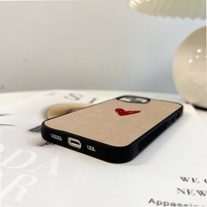 Simple Heart Statement Glass Case