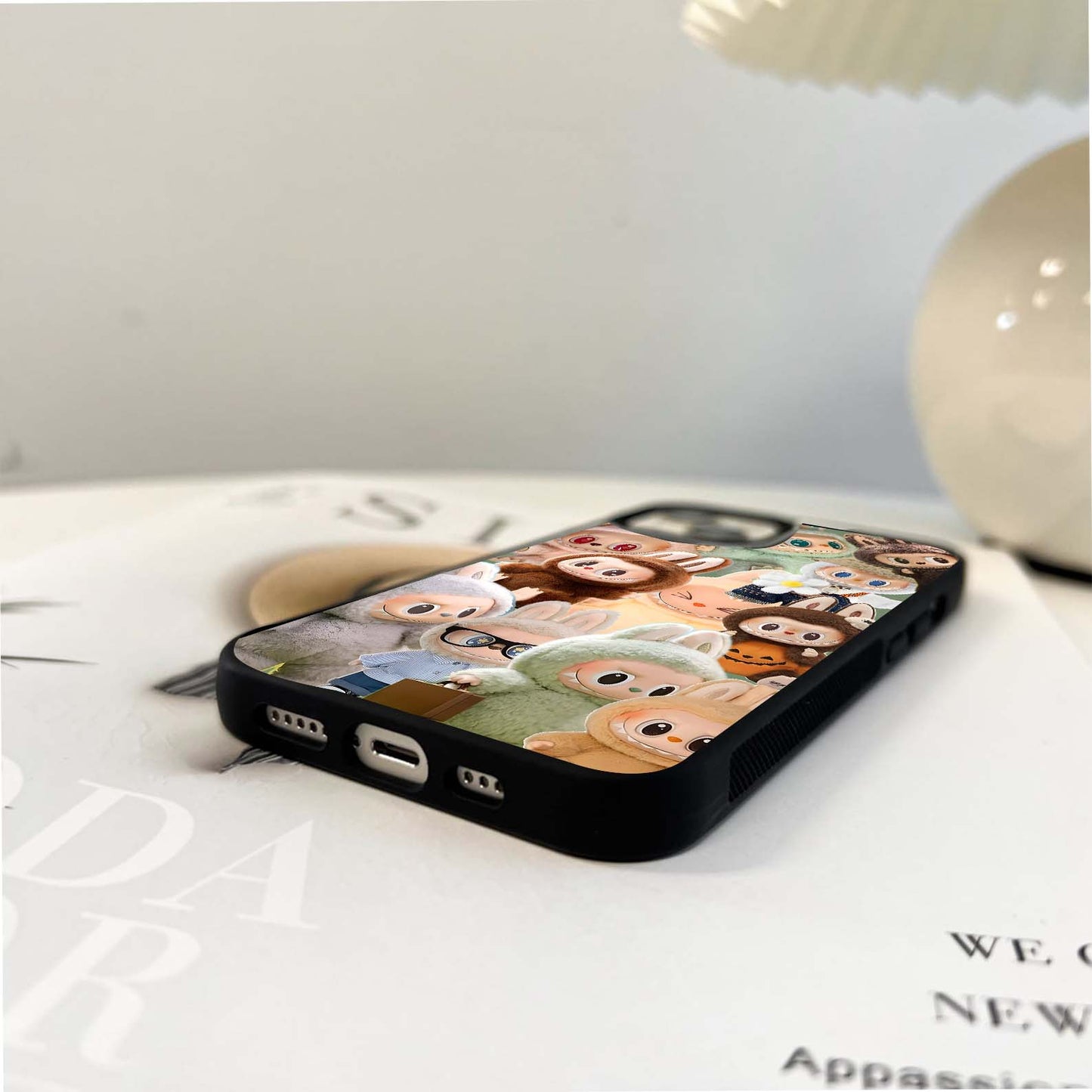 Cuddle Trick Labubu Glass Case