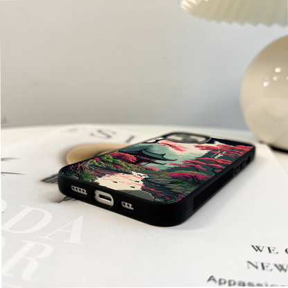 Crimson Temple View Glass Case