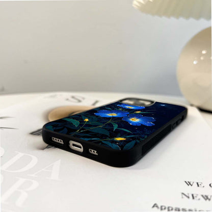 Floral Purple Night Glass Case